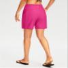 G Gradual Women's 7" Long Swim Board Shorts High Waisted Quick Dry Beach Swimming Shorts for Women with Liner Pockets(Rosy,L) view 4