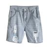 Men's Ripped Slim Leisure Jean Shorts Denim Straight Shorts Light Blue Classic Distressed Shorts with Pockets (Light Blue,29) view 1
