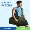 BAGSMART Gym Bag for Men & Women, Sports Travel Duffel Bag Carry-on Bag, Lightweight Weekend Overnight Bag with Shoe Compartment & Wet Pocket, Water-resistant Workout Duffle Bag for Travel Gym -Green view 2