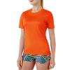 SG Edge Women Essential Short Sleeve Rash Guard Swim Shirt,Sunset Red,Size S view 1
