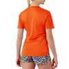 SG Edge Women Essential Short Sleeve Rash Guard Swim Shirt,Sunset Red,Size S view 3