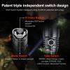 klarus XT11S 1100 Lumens Rechargeable Tactical Flashlight,Beam Reach 330m,Dual Tail Switches Handheld Flashlight with Holster view 3