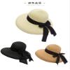 Women Wide Brim Straw Summer Hat UV Protection Sun Hat Elegant Bowknot Beach Hat Packable Travel Bucket Sun Hat view 3