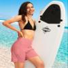 G Gradual Women's 7" Long Swim Board Shorts High Waisted Quick Dry Beach Swimming Shorts for Women with Liner Pockets(Hyper Pink,XXL) view 3