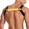 JOCKMAIL Mens Mesh Crop Top Body Chest Muscle Tops Harness Men Shoulder Bandage (Yellow2, L/XL) view 4