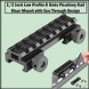360 Tactical 1 inch High Profile Short Riser Mount Matte Black Picatinny 8 Slot for Scopes and Optics (1/2 Low Profile Riser Mount (2 Pcs)) view 4