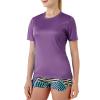 SG Edge Women Essential Short Sleeve Rash Guard Swim Shirt,Berry Conserve,Size M view 1
