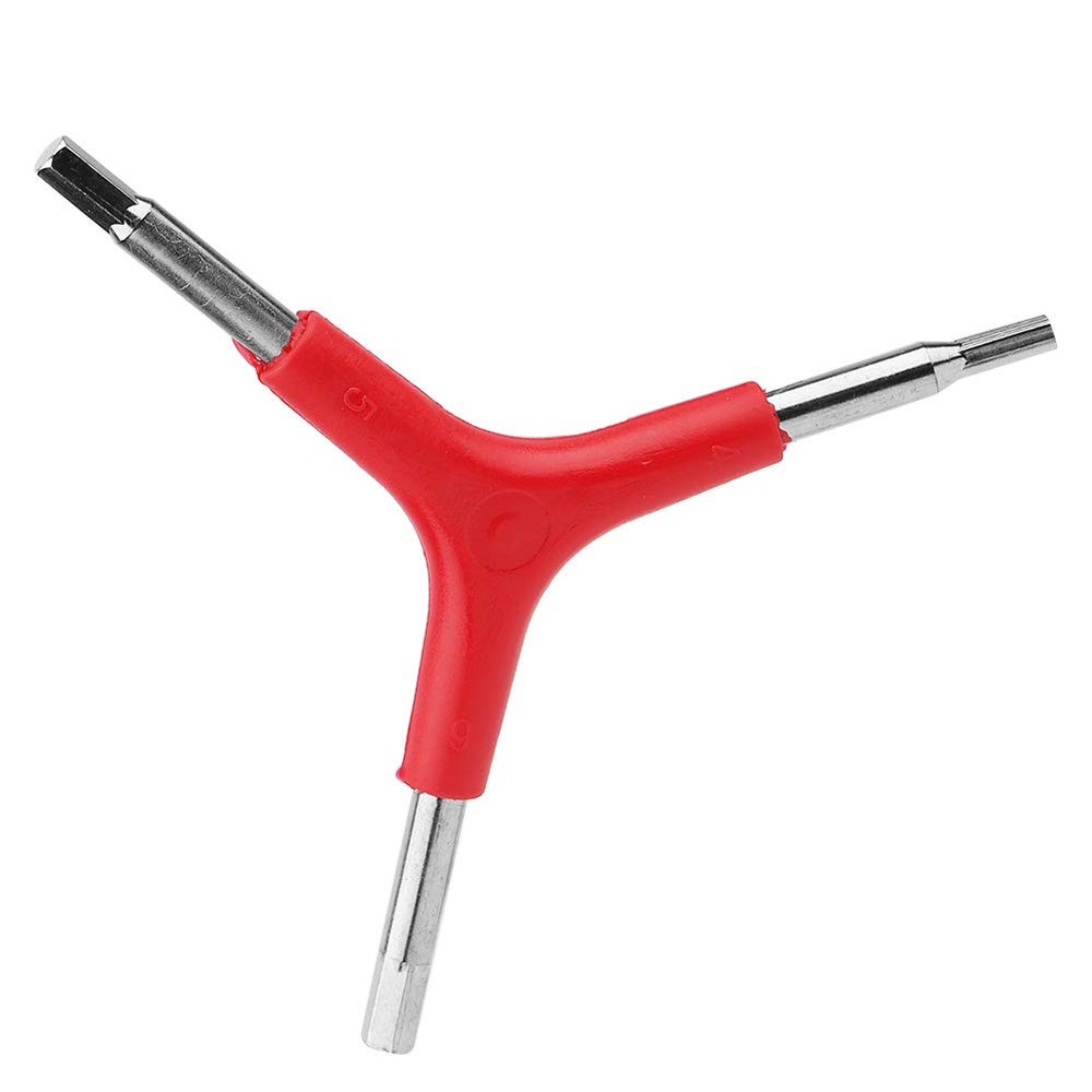 Dilwe Three Way Hex Wrench,Three Way Triangle Wrench Portable Light Weight Three way Inner Hex Wrench for Bicycle Maintance Repairing