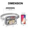 Clear Fanny Pack for Stadium Events Clear Belt Bag for Women Men for Concerts Sports Beach Hiking Cycling(Grey) view 2