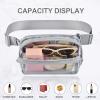 Clear Fanny Pack for Stadium Events Clear Belt Bag for Women Men for Concerts Sports Beach Hiking Cycling(Grey) view 4