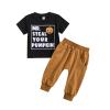 CHAUKAREAUL My First Halloween Outfit Baby Boy Pumpkin Sweatshirt Tops Long Pants Newborn Halloween Clothes view 1