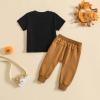 CHAUKAREAUL My First Halloween Outfit Baby Boy Pumpkin Sweatshirt Tops Long Pants Newborn Halloween Clothes view 3