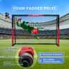 Soccer Goals for Backyard,6x4 Soccer Goals Post Traing Equipment,Outdoor Soccer Goal for Kids 8-12, Soccer net with Zipper Design, Weatherproof Kids Metal Soccer Goal view 3