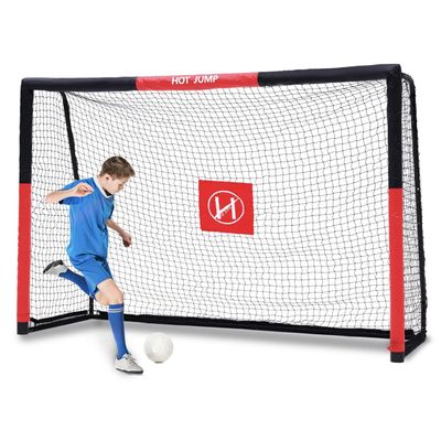 Soccer Goals for Backyard, 8x5ft Metal Soccer Goal, Soccer Goals for Kids 8-12, Soccer net with Zipper Design, Easy Assemble, Weatherproof Foam Padded Goal Post