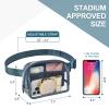 Clear Fanny Pack for Stadium Events Clear Belt Bag for Women Men for Concerts Sports Beach Hiking Cycling(Blue) view 2