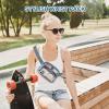 Clear Fanny Pack for Stadium Events Clear Belt Bag for Women Men for Concerts Sports Beach Hiking Cycling(Blue) view 3