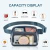 Clear Fanny Pack for Stadium Events Clear Belt Bag for Women Men for Concerts Sports Beach Hiking Cycling(Blue) view 4