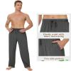 Men's Pajama Pants-Viscose Made from Bamboo Sleep Sweatpants with Pockets view 4