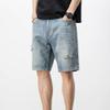 Men's Loose Straight Jean Shorts Casual Classic Washed Denim Shorts Retro Cotton Short Pants with Pockets (Light Blue6,36) view 2
