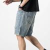 Men's Loose Straight Jean Shorts Casual Classic Washed Denim Shorts Retro Cotton Short Pants with Pockets (Light Blue6,36) view 4