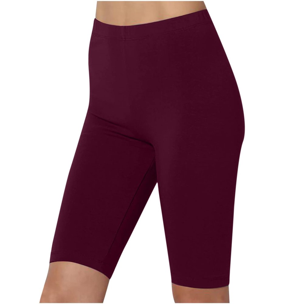 High Waist Biker Shorts for Women Workout Tummy Control Running Short Yoga Exercise Spandex Cropped Leggings