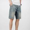 Men's Loose Straight Jean Shorts Casual Classic Washed Denim Shorts Retro Cotton Short Pants with Pockets (Blue2,36) view 2