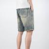 Men's Loose Straight Jean Shorts Casual Classic Washed Denim Shorts Retro Cotton Short Pants with Pockets (Blue1,28) view 3