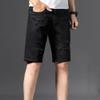 Men's Casual Straight Breathable Denim Shorts Cotton Ripped Jean Shorts Classic Slim Short Pants with Pockets (Black,32) view 2