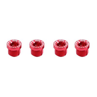 Brakes Post Mount Screws Road Bike Screw Bolt Brakes Aluminum Alloy Fixed Gear for V Brake Hole MTB M10*1.25 Bicycle Parts(red)