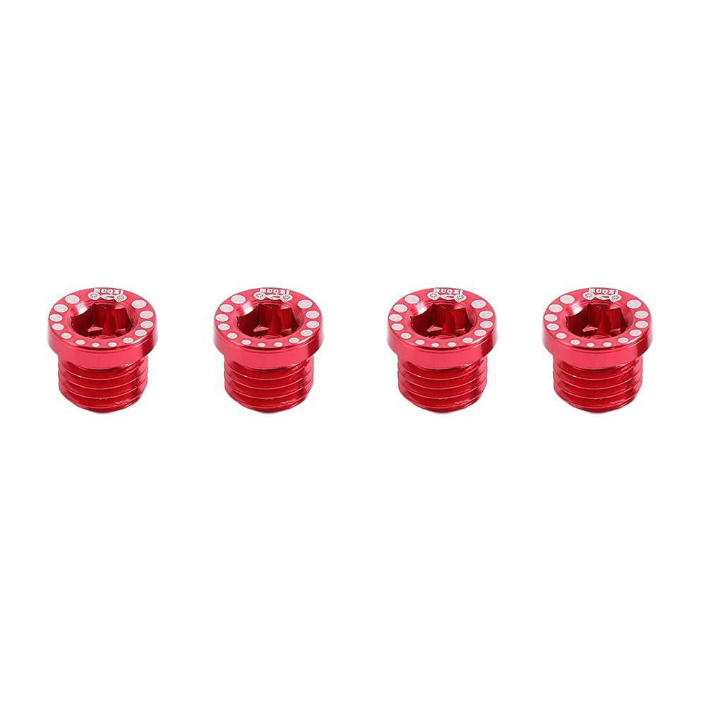 Brakes Post Mount Screws Road Bike Screw Bolt Brakes Aluminum Alloy Fixed Gear for V Brake Hole MTB M10*1.25 Bicycle Parts(red)