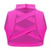 Alvivi Kids Girls Dance Tops Mock Turtle-Neck Crop Top Solid Color Shirts Sports Dance Athletic Vest Hot Pink 16 Years view 2