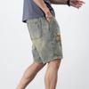 Men's Loose Straight Jean Shorts Casual Classic Washed Denim Shorts Retro Cotton Short Pants with Pockets (Blue3,32) view 3