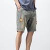Men's Loose Straight Jean Shorts Casual Classic Washed Denim Shorts Retro Cotton Short Pants with Pockets (Blue3,32) view 4