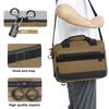 PROFOCUS Range Bag Dual Pistol Bag Revolver Gun Carrying Case for Ammo with Lockable Zippers for Outdoor Shooting and Hunting,Deluxe Padded Shoulder Strap Included view 3