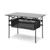 Magshion 37" Folding Camping Table with Large Storage Basket & with Carry Bag, Aluminum Picnic Table for Indoor Outdoor Camping Backyard BBQ Use, Black view 1