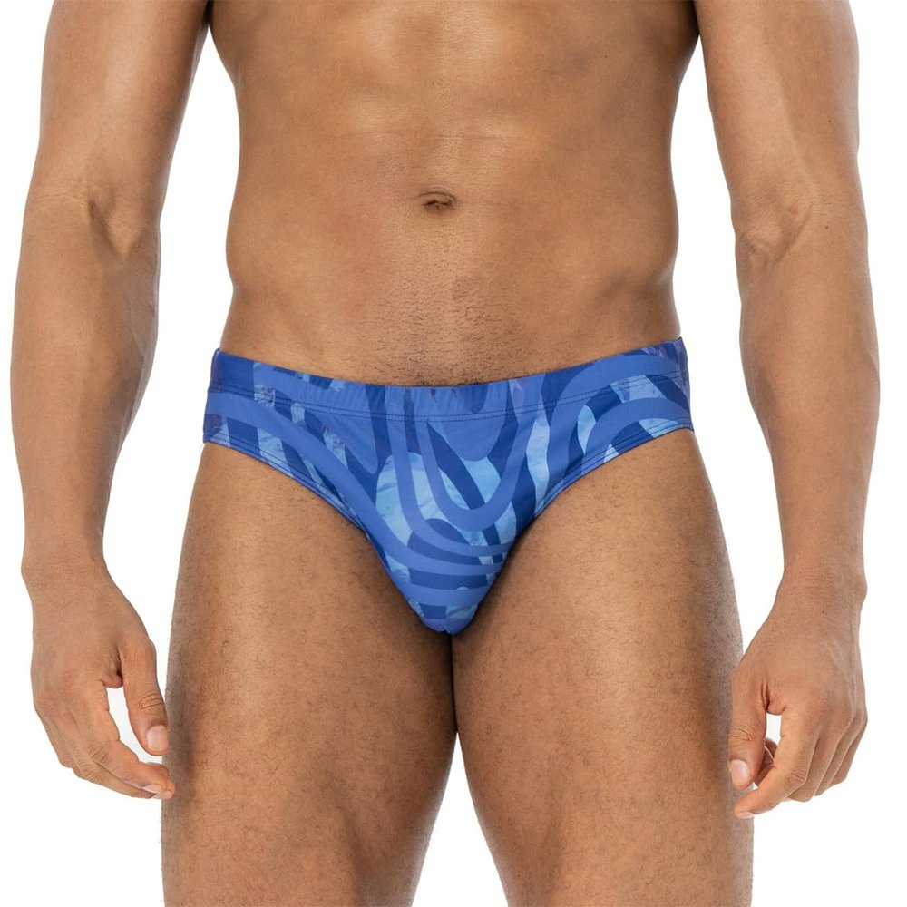 AIMPACT Men's Swim Briefs Bikini Swimsuit Mens Sexy Swimwear Quick Dry Bathing Suit Swimming Briefs for Men (Blue)
