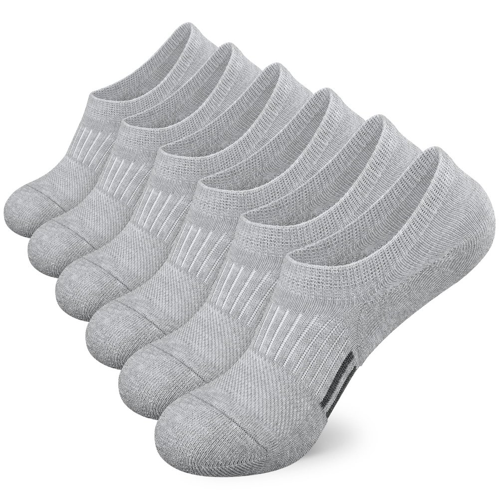 Airacker No Show Socks Womens Athletic Cushioned Low Cut Sports Running Ankle Socks for Women 6 Pairs