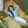 HUHJYUGE Camping Hammock, Double or Single Hammocks, Brazilian-Style Cotton Hammock, with Hanging Ropes & Carry Bag Large, for Outdoor, Travel, Hiking, Backpacking, Beach (A 260x100cm) view 2