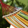 HUHJYUGE Camping Hammock, Double or Single Hammocks, Brazilian-Style Cotton Hammock, with Hanging Ropes & Carry Bag Large, for Outdoor, Travel, Hiking, Backpacking, Beach (A 260x100cm) view 4