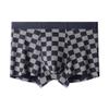 JEsilunmaMY Men's Plaid Print Breathable Boxer Briefs Moisture-Wicking Mid Waist Underwear Trunks Plus Size Knit Boxer Brief view 1