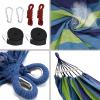 HUHJYUGE Camping Hammock, Portable Hammocks, Hammocks for Outside, Cotton Hammock with 2 Tree Straps and Carry Bag, for Outdoor Hiking, Backpacking, Travel, Backyard, Beach (B 260x100cm) view 3