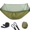 Large Camping Hammock with Mosquito Net, 2 Person Pop-up Parachute Lightweight Hanging Hammocks, Portable Hammocks with Tree Straps and Carry Bag, for Outdoor, Hiking (A) view 1