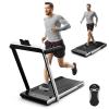 Goplus 2 in 1 Folding Treadmill, 2.25HP Superfit Under Desk Electric Treadmill, Installation-Free with Remote Control, APP Control and LED Display, Walking Jogging for Home Office view 1
