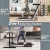 Goplus 2 in 1 Folding Treadmill, 2.25HP Superfit Under Desk Electric Treadmill, Installation-Free with Remote Control, APP Control and LED Display, Walking Jogging for Home Office view 2