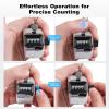 Anyongora Clicker Counter, Metal Hand Tally Counter Clicker with 4 Digit Display, Pitch Counter for Golf Stroke, Baseball, Coaching, Knitting, Lap, Row Sport, Silver view 3