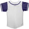 DIGITMON Kids Baseball Jersey Button Down Premium Hip Hop T Shirts Uniform White Purple for 4y Toddlers view 3