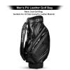 YODOOLTLY Golf Club Bag PU Leather Wear Resistant Golf Stand Bag for The Driving Range with Strap and Multiple Divider Bags view 2
