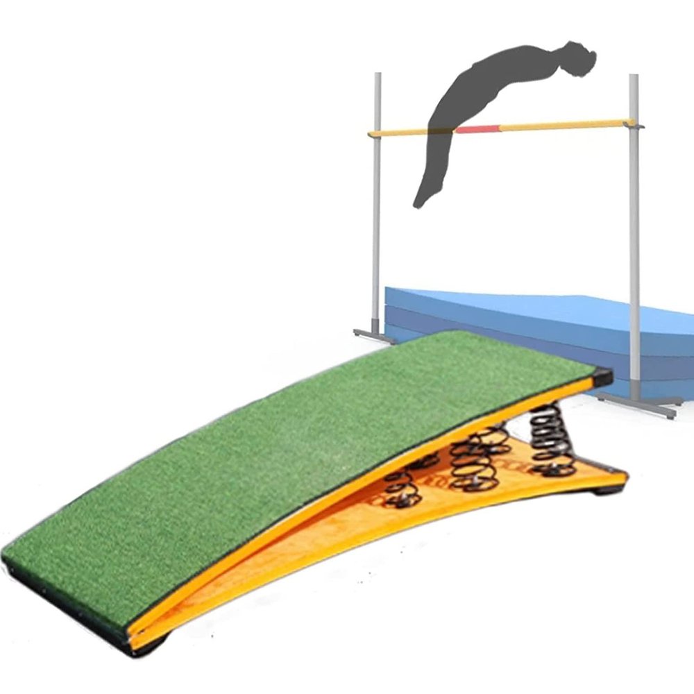 YXXSDP Green 6/9 Springs Gymnastics Spring Board, Heavy Duty Vault Spring Board Adult Sport Equipment, for Home Gym Basement (Size : 9 Springs)