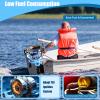 6HP 4-Stroke Outboard Motor, Air-Cooled Outboard Engine, 160CC Heavy Duty Gasoline Fishing Boat Engine Motor for Inflatable Boats, Iron Boats, Plastic Boats, Fiberglass Boats, Wooden Boats view 3