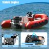 6HP 4-Stroke Outboard Motor, Air-Cooled Outboard Engine, 160CC Heavy Duty Gasoline Fishing Boat Engine Motor for Inflatable Boats, Iron Boats, Plastic Boats, Fiberglass Boats, Wooden Boats view 4